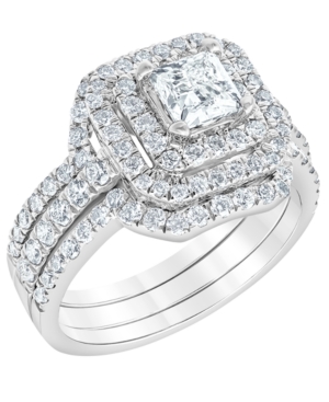 image of Diamond Bridal Ring Set (2 ct. t.w.) in 14K White Gold