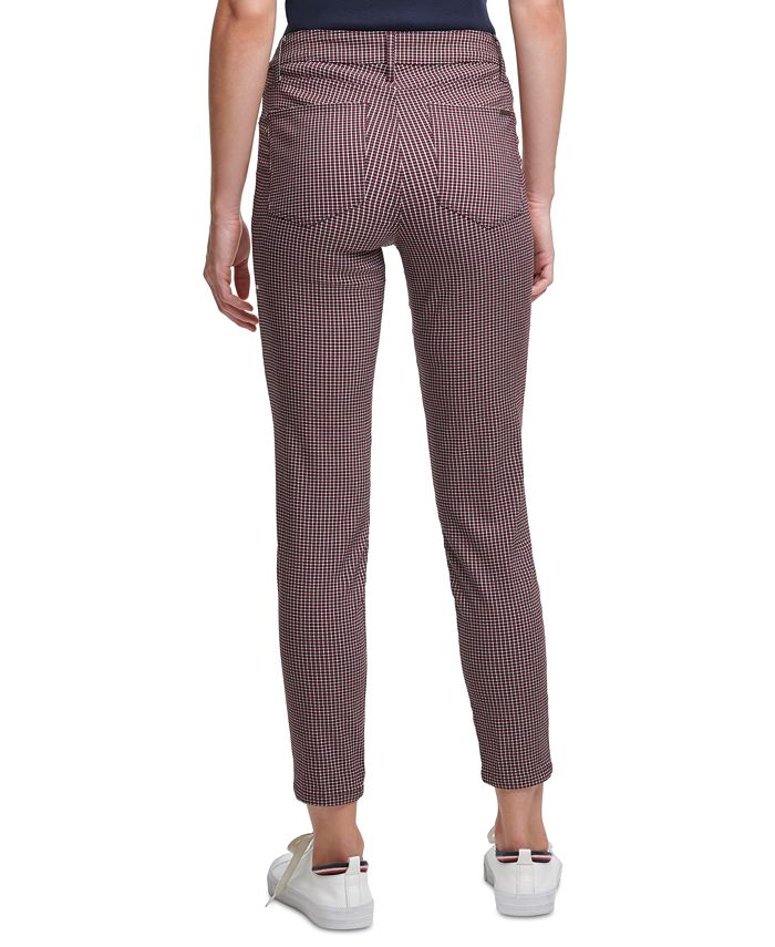 Tommy Hilfiger Check-Print Tapered Pants - Macy's