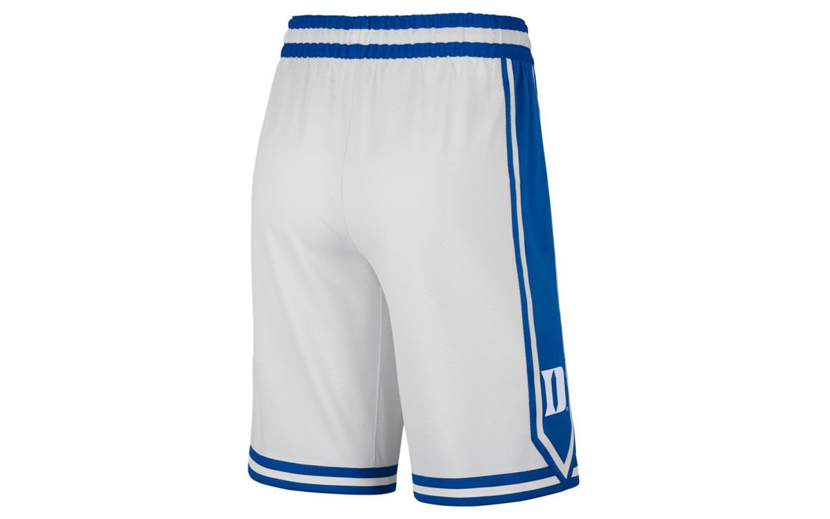 Shop Nike Duke Blue Devils Men's Replica Basketball Home Shorts In White,royalblue