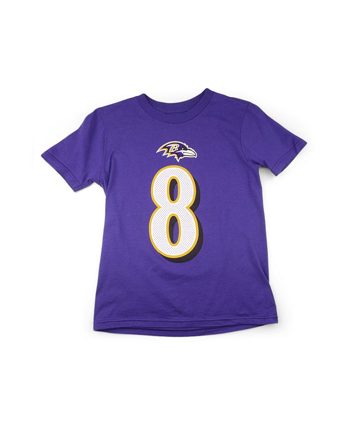 Men's Nike Lamar Jackson White Baltimore Ravens Name & Number T-Shirt