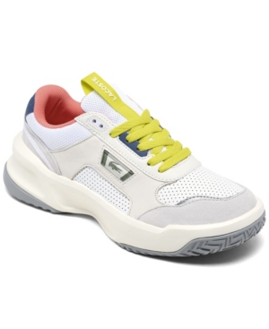 Lacoste WOMEN'S ACE LIFT COLORBLOCK LEATHER CASUAL SNEAKERS FROM FINISH LINE