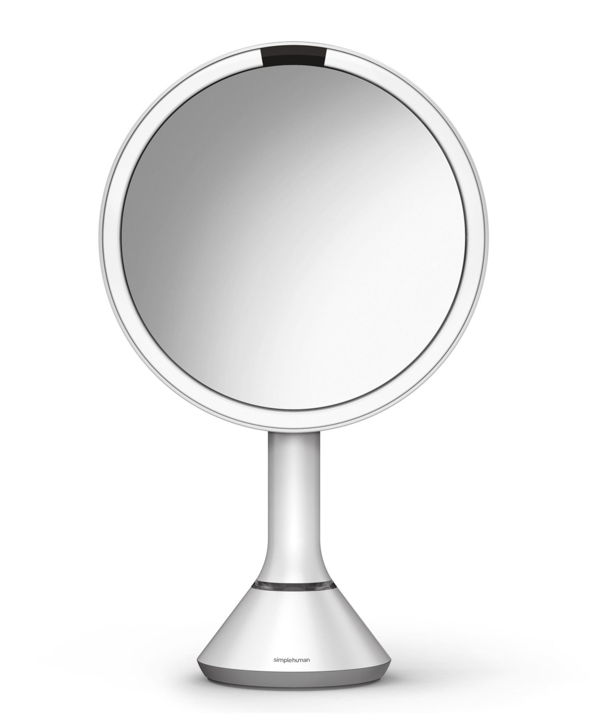 simplehuman Round Sensor Makeup Mirror with Touch-Control Dual Light Settings