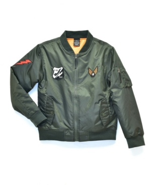 Big Boys Padded Flight Jacket with Patches, Created For Macy-s