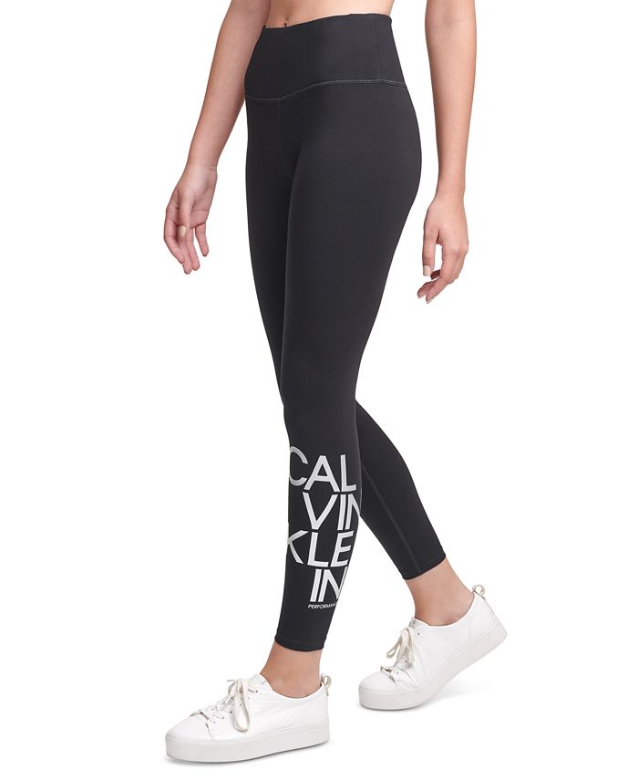 Calvin Klein Logo High-Waist 7/8 Length Leggings & Reviews - Pants & Capris  - Women - Macy's