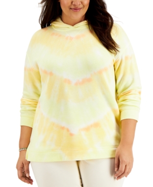 Style & Co Hoodies PLUS SIZE TIE-DYED HOODIE, CREATED FOR MACY'S