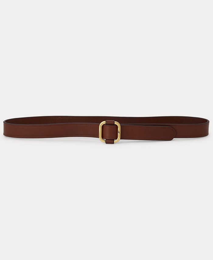 Lauren Ralph Lauren Slide Buckle Leather Belt - Macy's