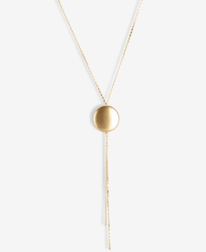 image of Lucky Brand Gold-Tone Bolo Lariat Necklace, 30