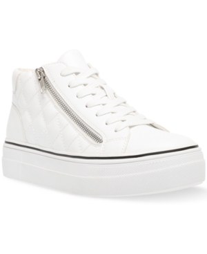 image of Steve Madden Women-s Gryphon-q Flatform Quilted High-Top Sneakers