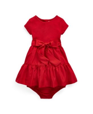 newborn red outfit girl