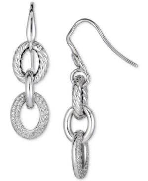 image of Diamond Chain Link Drop Earrings (1/3 ct. t.w.) in Sterling Silver