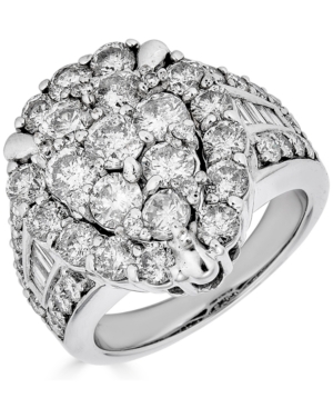image of Diamond Teardrop Cluster Ring (4 ct. t.w.) in 14k White Gold