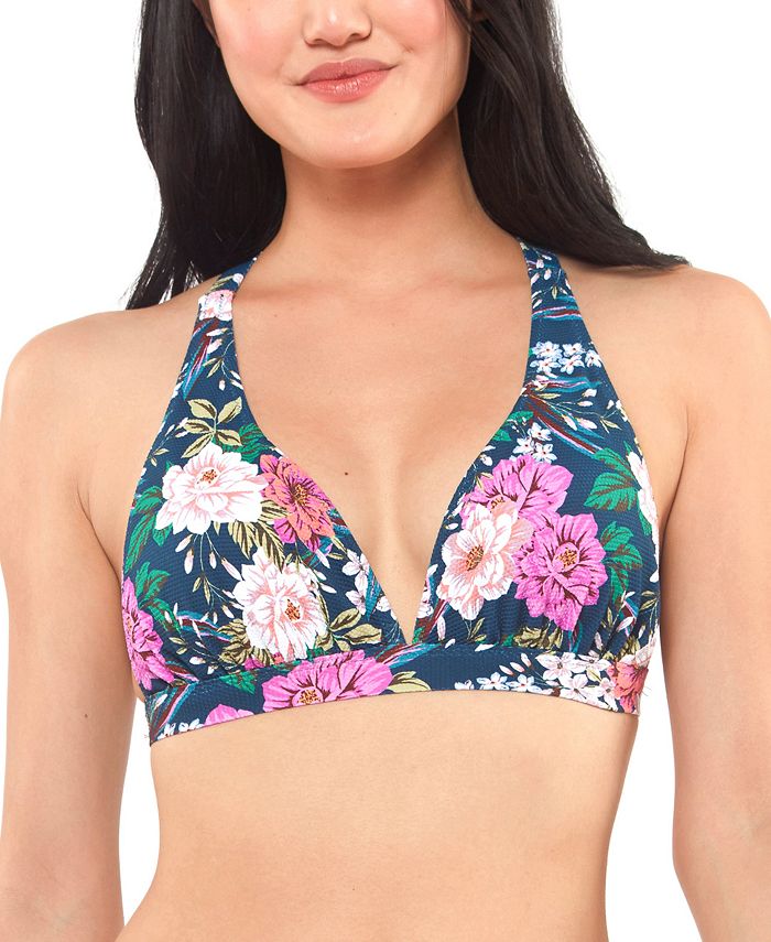 Jessica Simpson MOOD MULTI Island Paradise Twist-Front Bikini Top