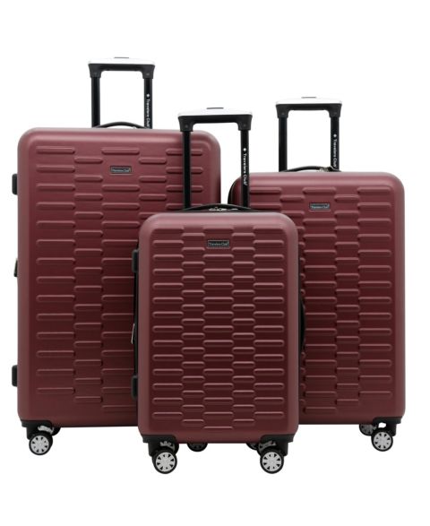 Чемоданы Travelers Club 3-Pc. Shannon Spinner Expandable Luggage Set, цвет: Бордовый