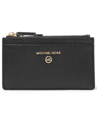 Michael Kors Jet Set Travel Medium Zip Around Card Case Wallet Saffiano  Leather (Vista Blue)