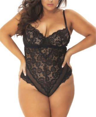 lace plus size teddies