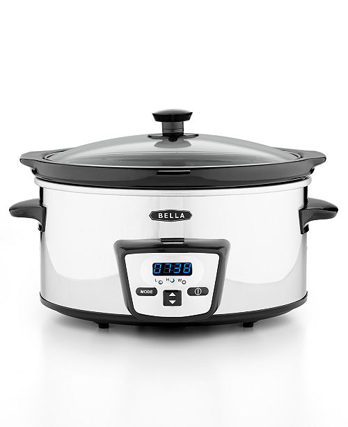 Bella 13973 5 Qt Programmable Polished Stainless Steel Slow