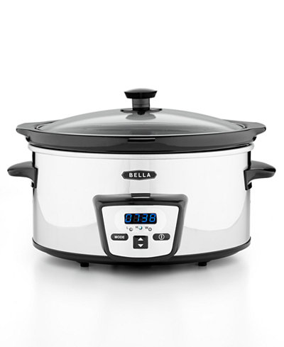 Bella 13973 5 Qt. Programmable Polished Stainless Steel Slow Cooker