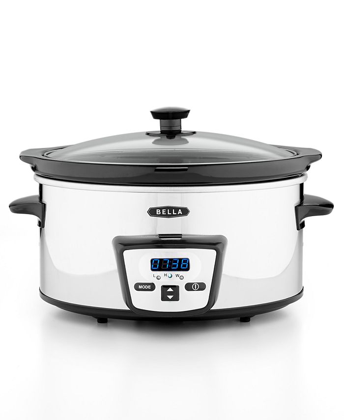 Bella 13973 5 Qt. Programmable Polished Stainless Steel Slow