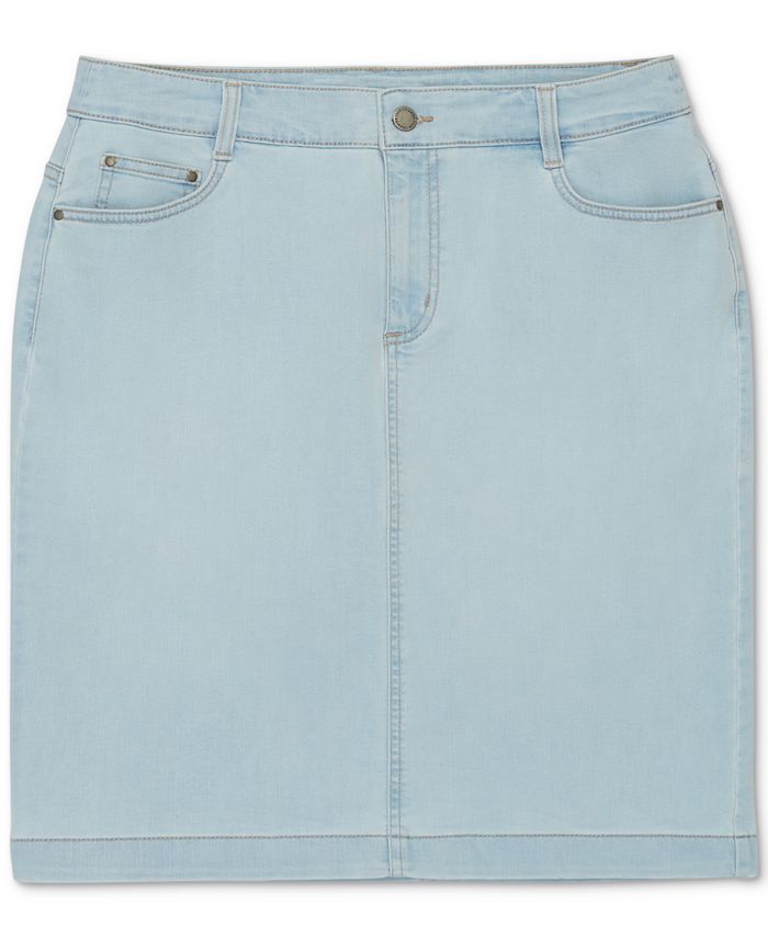 Charter Club Boca Wash Tummy Control Jean Skirt, Created for Macy's ...