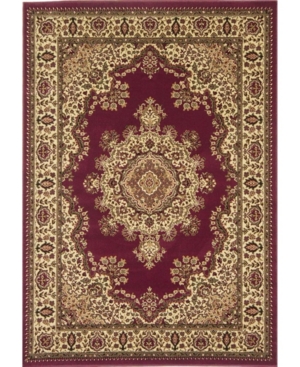 Km Home Closeout!  Umbria 1191 7'9" X 11' Area Rug In Burgundy