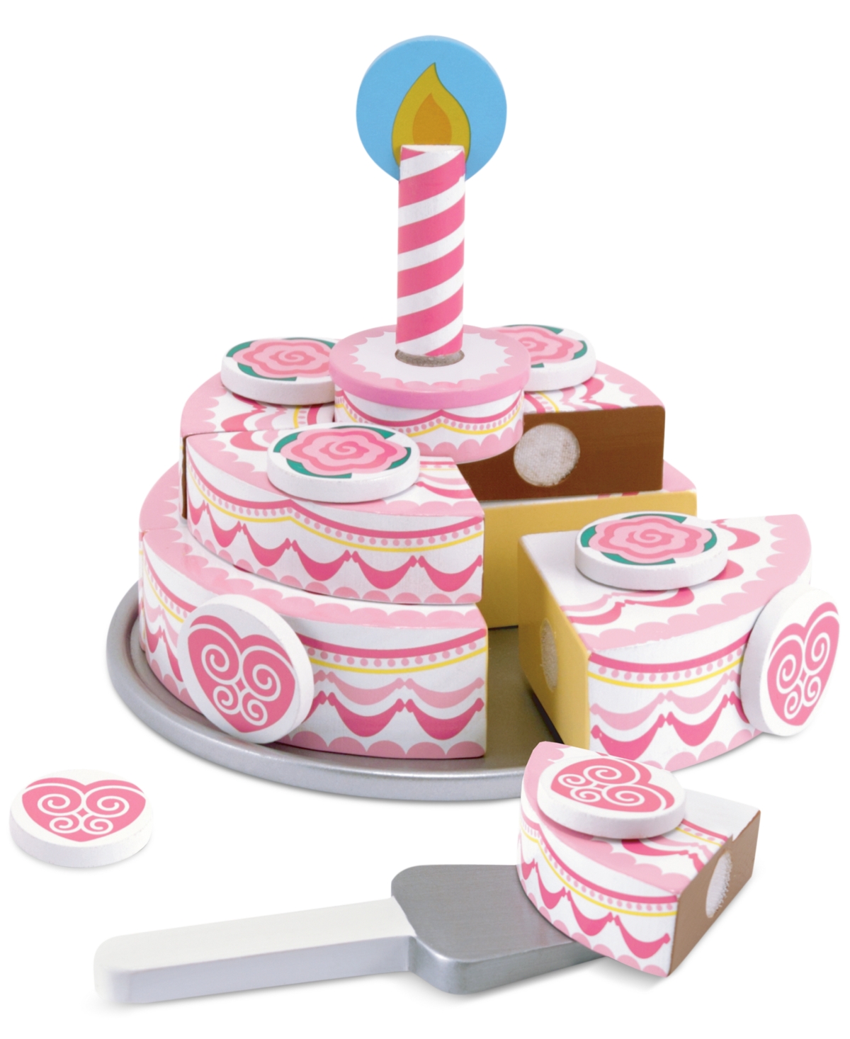 Melissa & Doug Kids Toy, Triple-layer Party Cake In Multi