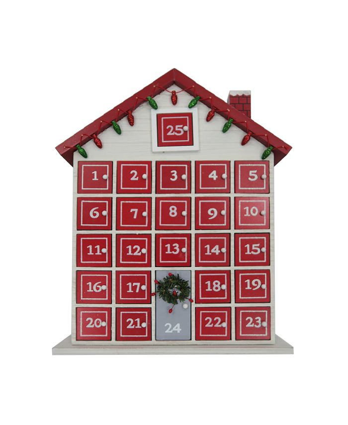 Holiday Lane Christmas Cheer Red House Advent Calendar, Created for