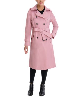pink trench raincoat