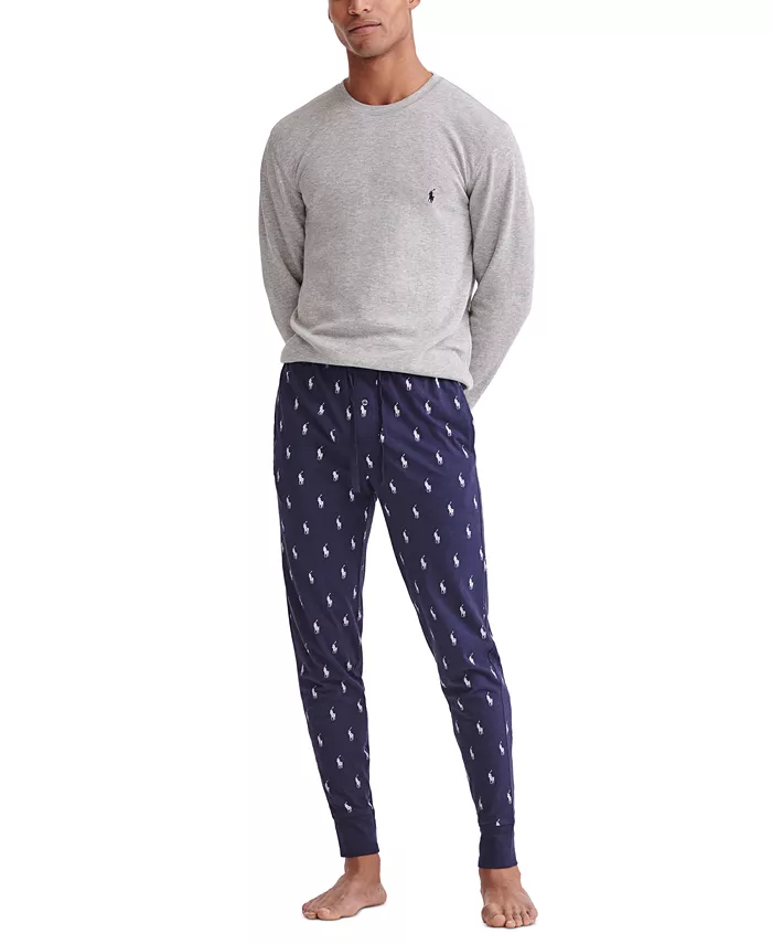 Men's Lightweight Cotton Logo Pajama Pants - thumbnail 2