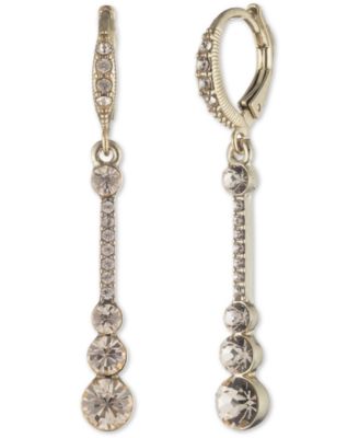 Givenchy - Pav&eacute; Linear Drop Earrings