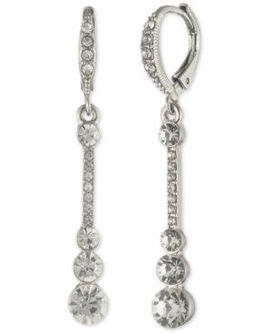 image of Givenchy Pave Linear Drop Earrings