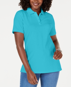 Karen Scott Petite Cotton Polo Shirt Created for Macy's
