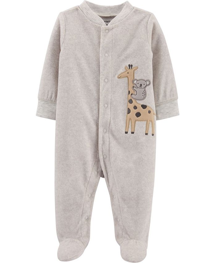 Carter's Carters Baby Girl Giraffe SnapUp Fleece Sleep & Play Macy's