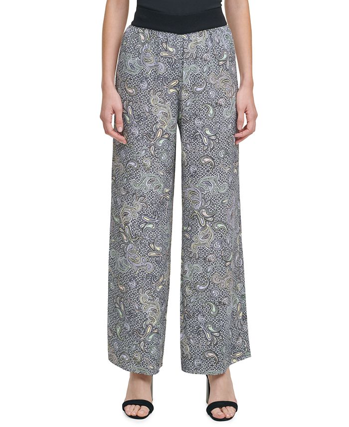 printed pull on pants
