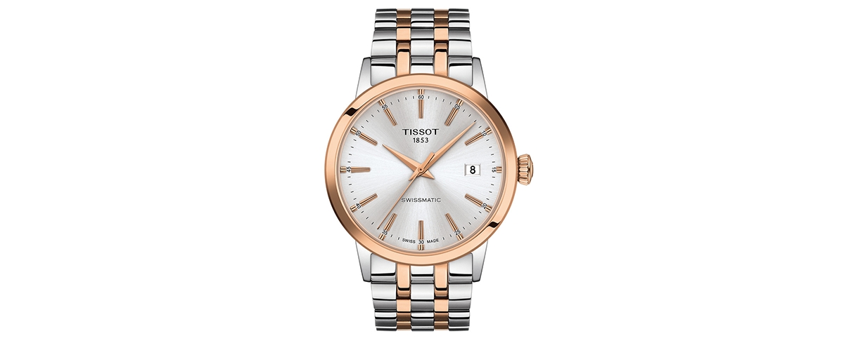 Tissot Men's Swiss Automatic Classic Dream Two-tone Stainless Steel Bracelet Watch 42mm In Silver
