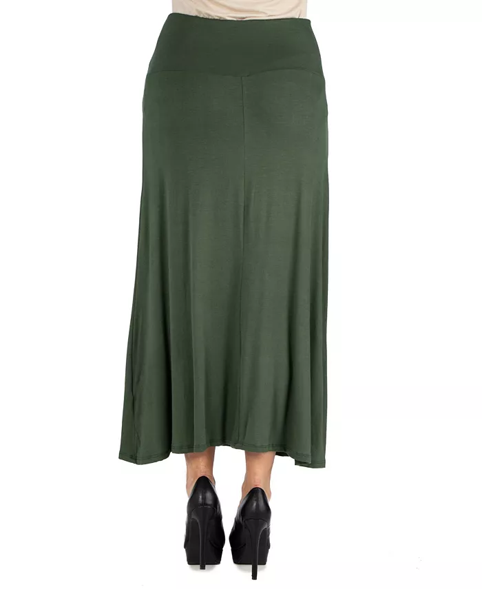 Women's Elastic Waist Maxi Skirt - thumbnail 6
