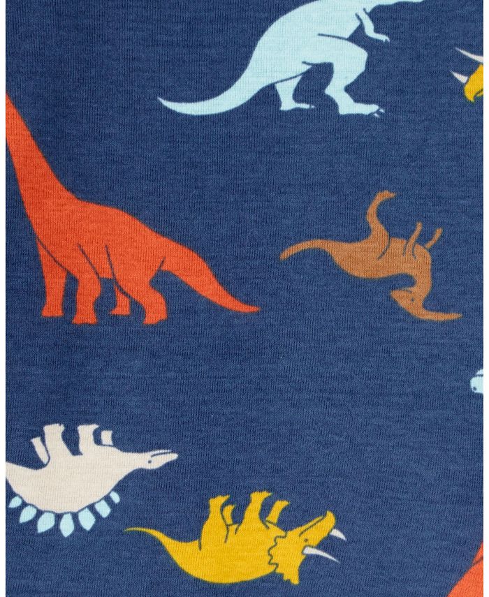 Carter's Boys Dinosaur 100% Cotton Snug Fit 4-Piece Pyjama Set - Green/Grey