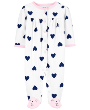 Carters Baby Girl Heart Snap-Up Cotton Sleep & Play