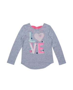 image of Epic Threads Toddler Girls Long Sleeve Graphic High-Low Tee