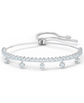 Swarovski - Silver-Tone Crystal Slider Bracelet