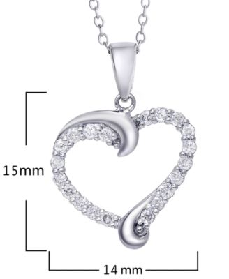 macy's bridge diamond heart necklace