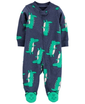 Carter's Baby Boys Alligator 2-Way Zip Cotton Sleep and Play One Piece