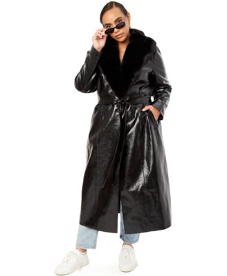 macys plus size fur coats