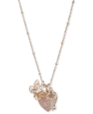 image of lonna & lilly Gold-Tone Multi-Charm Pendant Necklace, 16