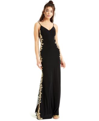 b darlin black and gold dress