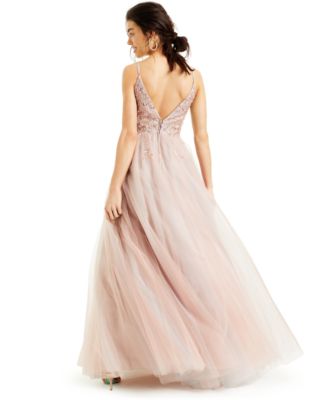 Say Yes to the Prom Juniors' Embellished Chiffon Gown, Created for Macy's