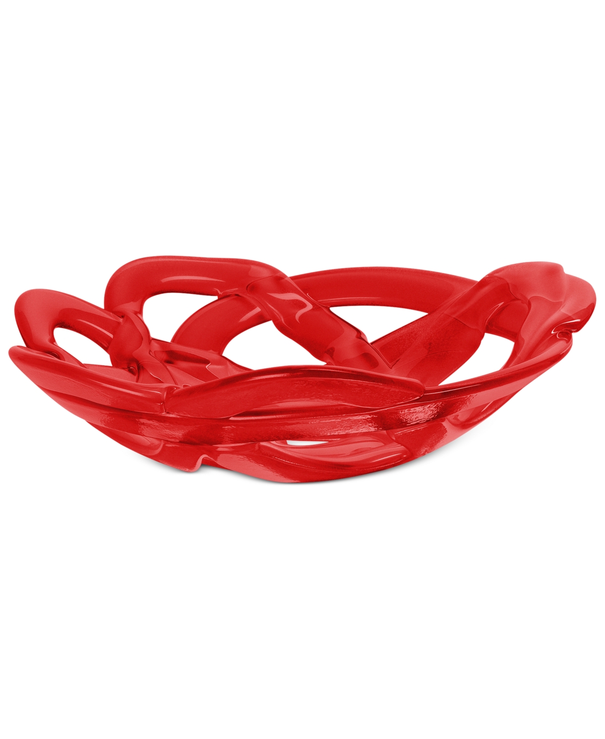 15" Colored Basket Bowl - Red