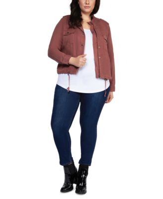 plus size cargo jacket