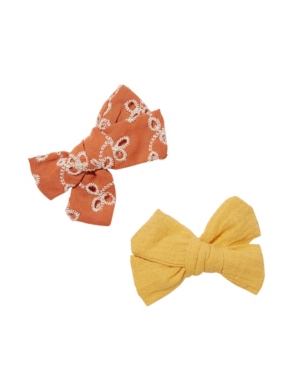 image of Girls Big Bow Clips - Broderie