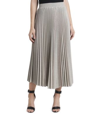 vince metallic pleated skirt