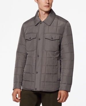 Archer Men's Quilted Shirt Jacket with Corduroy Trimming
